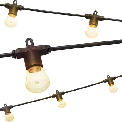 48 ft. Black  Bistro Integrated LED String Light