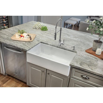 Fireclay 30 in. Single Bowl Apron-Front Farmhouse Kitchen Sink