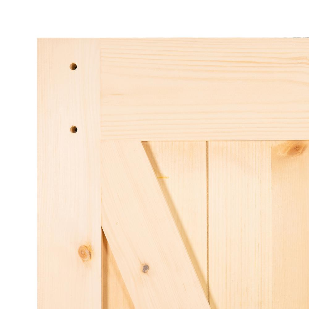 30 in. x 83.5 in K-Rail Unfinished Solid Core Pine Barn Door Slab - Super Arbor
