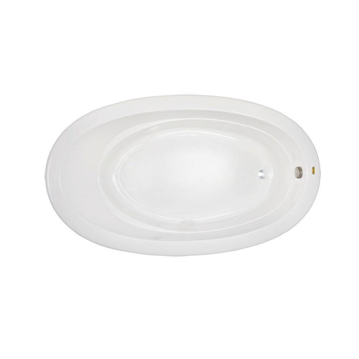 Riva 72 in. x 42 in. Acrylic Oval Drop-in Bathtub in White - Super Arbor