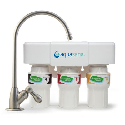 3-Stage under Counter Water Filtration System with Faucet in Brushed Nickel