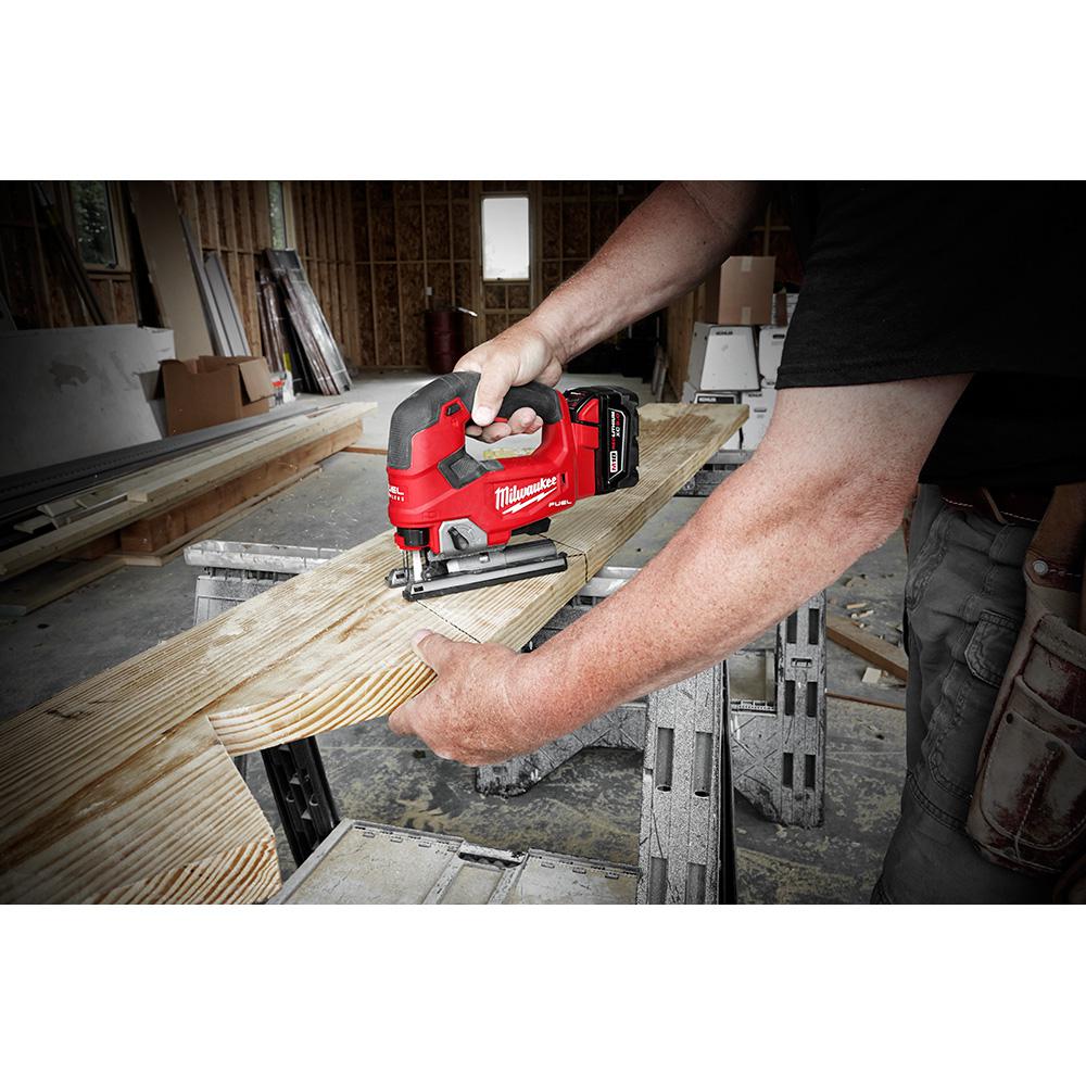 M18 FUEL 18-Volt Lithium-Ion Brushless Cordless Jig Saw Kit With (1) 5.0Ah Battery, Charger and Case