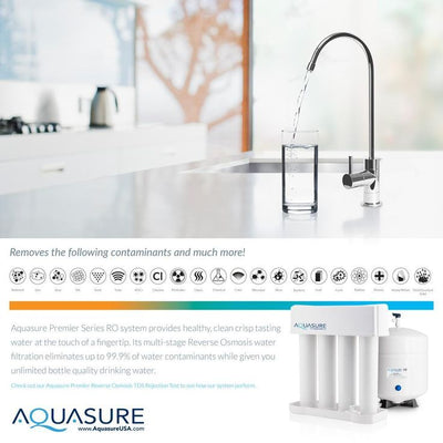 Premier Series 75 GPD Reverse Osmosis Water Filtration System with Chrome Finished Faucet