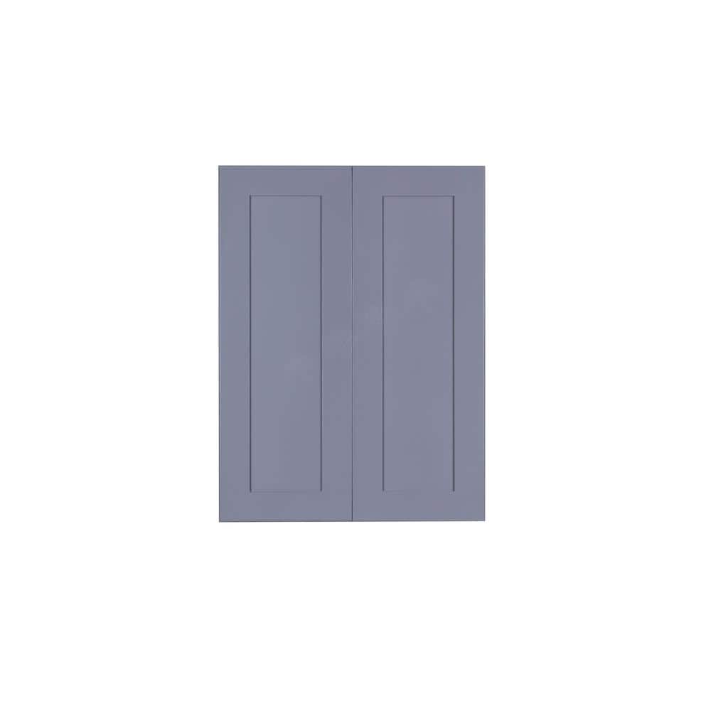 LIFEART CABINETRY Lancaster Gray Plywood Shaker Stock Assembled Wall K ...