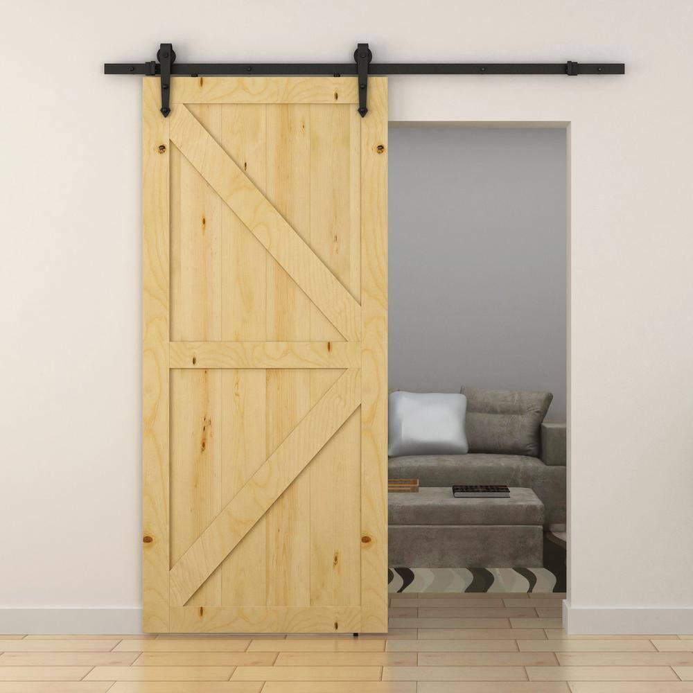 Everbilt 72 in. Dark Oil-Rubbed Bronze Arrow Sliding Barn Door Track and Hardware Kit
