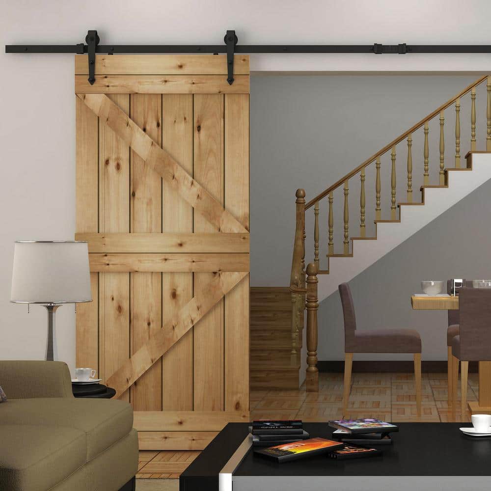Everbilt 72 in. Dark Oil-Rubbed Bronze Arrow Sliding Barn Door Track and Hardware Kit