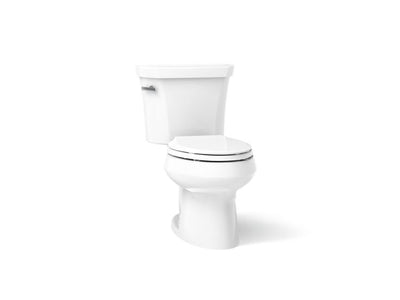 KOHLER Wellworth 12 in. Rough In 2-Piece 1.6 GPF Single Flush Elongated Toilet in White Seat Not Included