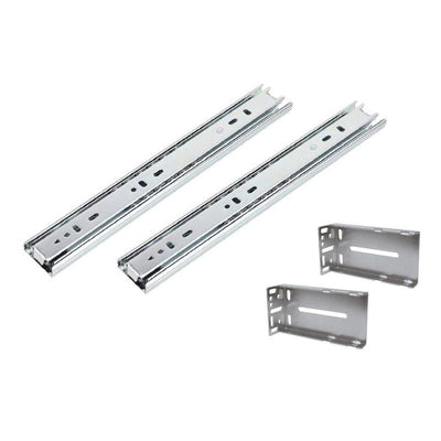 18 in. Full Extension Ball Bearing Side Mount Drawer Slide with Rear Bracket Set (8-Pair)