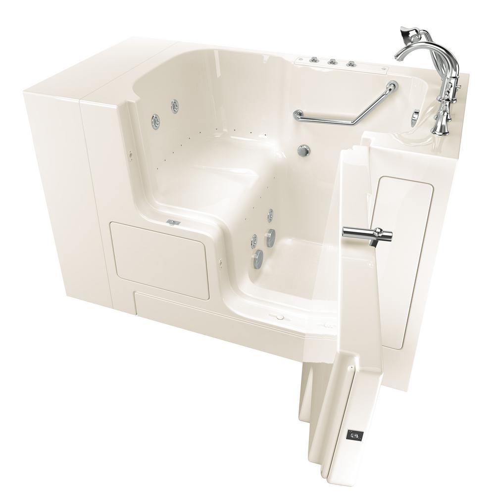 Gelcoat Value Series 52 in. x 32 in. Right Hand Walk-In Whirlpool and Air Bathtub with Outward Opening Door in White - Super Arbor