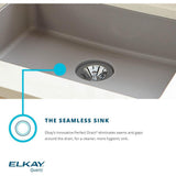 Quartz Classic Perfect Drain Drop-In 25 in. Laundry Sink in White - Super Arbor