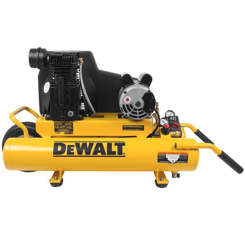 8 Gal. 155 PSI 1.9 HP Electric Dual Voltage Wheelbarrow Air Compressor ...