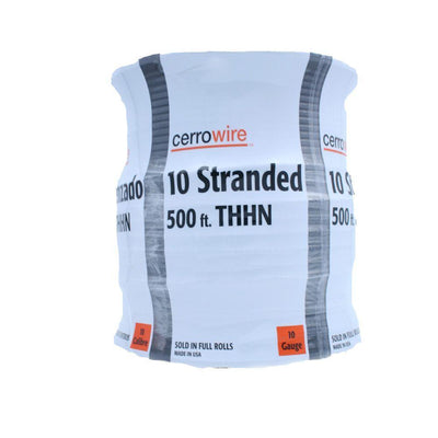 500 ft. 10/1 Black Stranded THHN Wire - Super Arbor