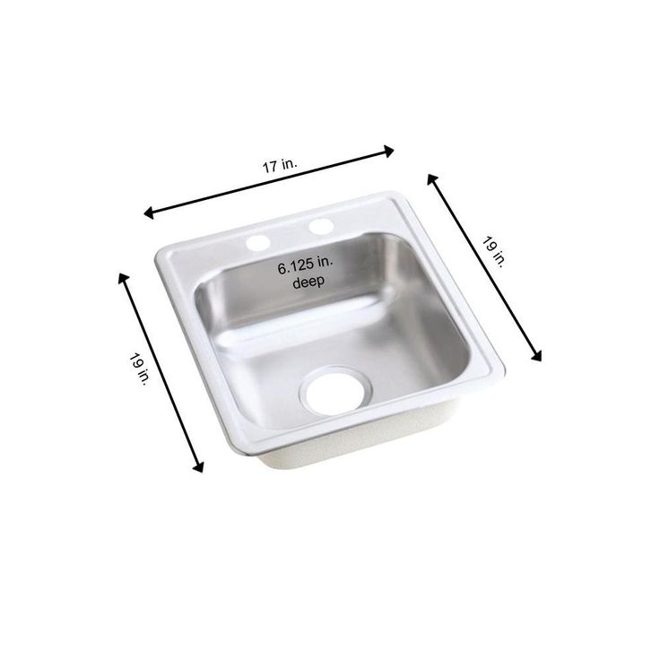 Dayton Drop-In Stainless Steel 17 in. 2-Hole Bar Sink