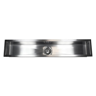 Undermount Stainless Steel Rectangular 42 in. x 8-1/2 in. x 6 in. Bar Island Single Bowl Kitchen Sink
