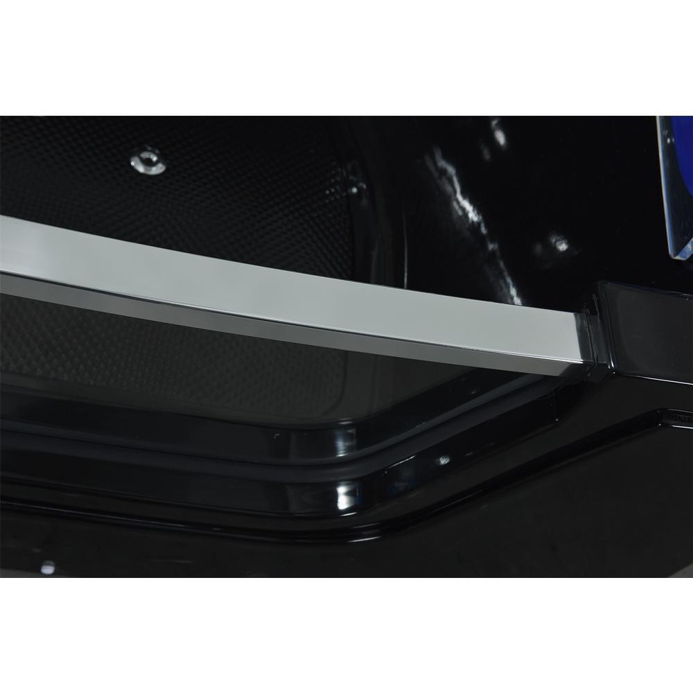 Jamaica with Heater 71 in. Acrylic Center Drain Corner Alcove Whirlpool Bathtub in Black - Super Arbor