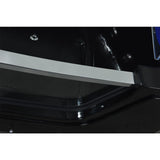 Jamaica with Heater 71 in. Acrylic Center Drain Corner Alcove Whirlpool Bathtub in Black - Super Arbor