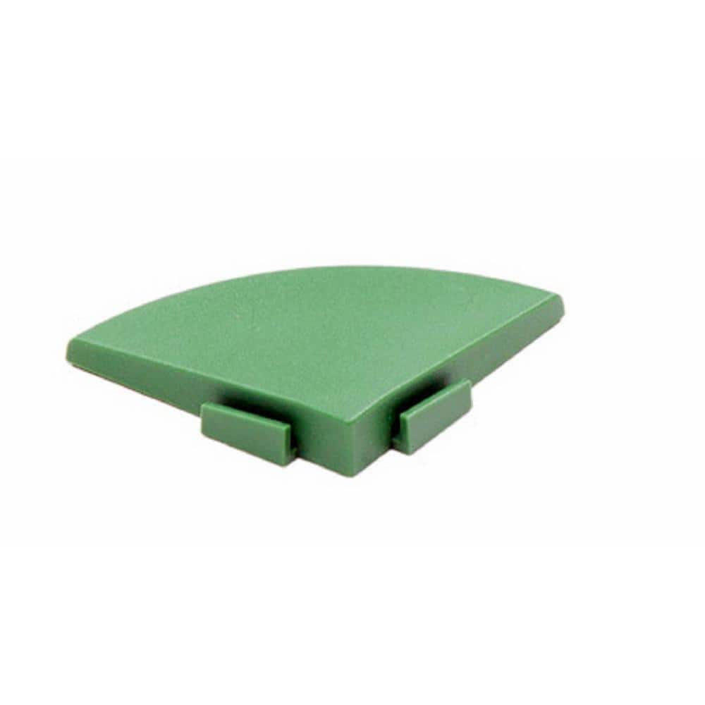 A single green leaf against a white background.