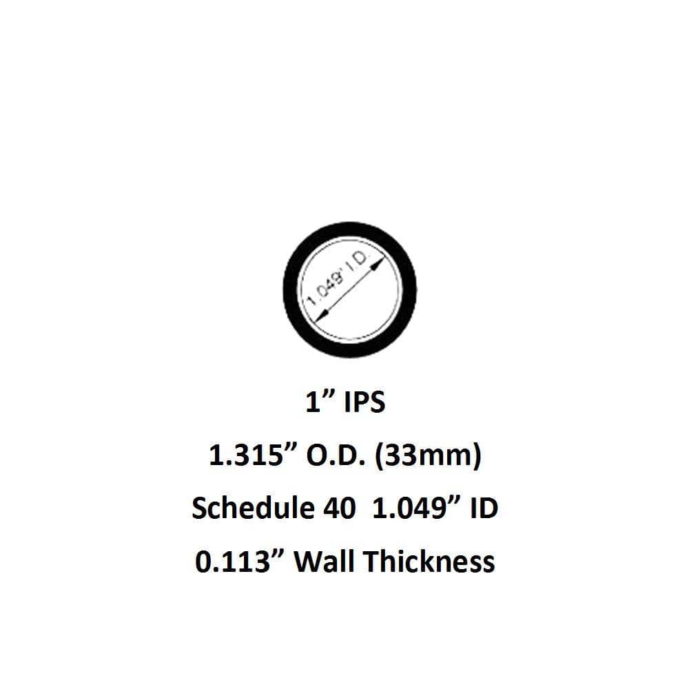 6 ft. 1 in. L IPS Sch. 40 Aluminum Pipe