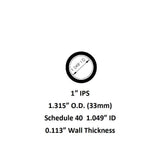 6 ft. 1 in. L IPS Sch. 40 Aluminum Pipe