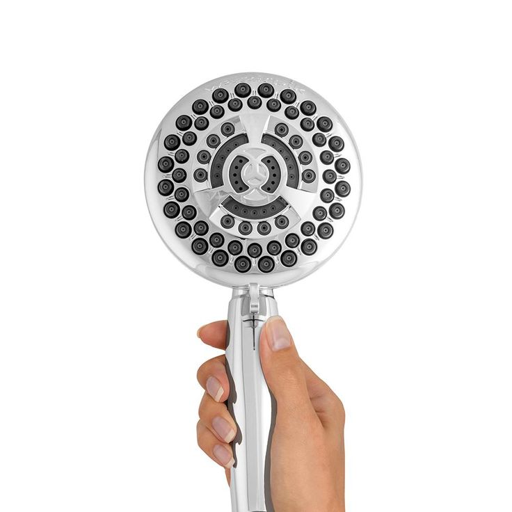 9-Spray 4.5 in. Single Wall Mount Low Flow Handheld Rain Shower Head in Chrome