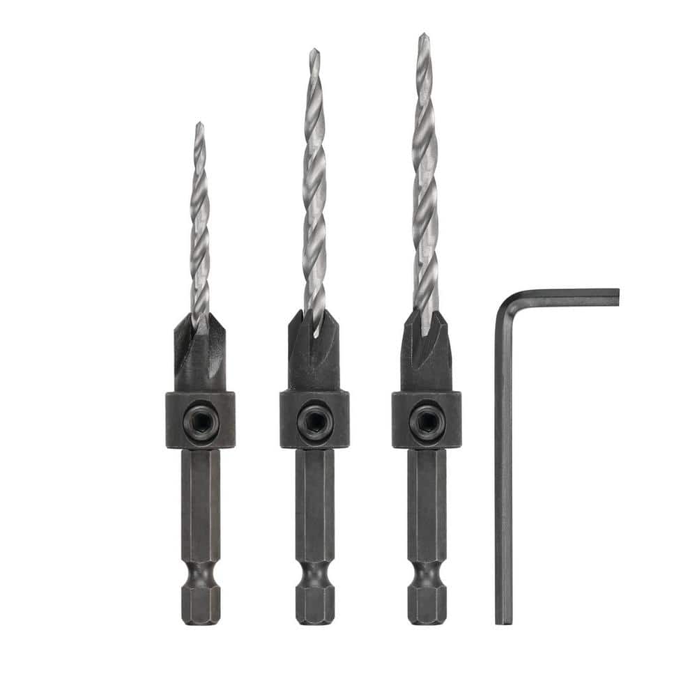 Debit Bit DEWALT Steel Countersink Drill Bit Set (3-Piece) – DW2535 – Super Arbor