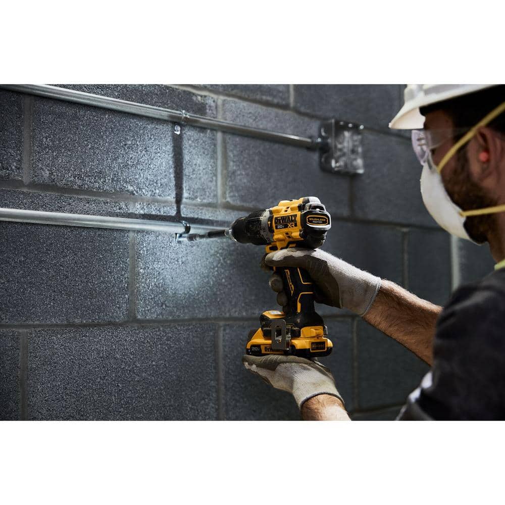 DEWALT 20V MAX XR Hammer Drill & ATOMIC Impact Driver 2-Tool Cordless Combo Kit with (2) 4.0Ah Batteries, Charger, and Bag