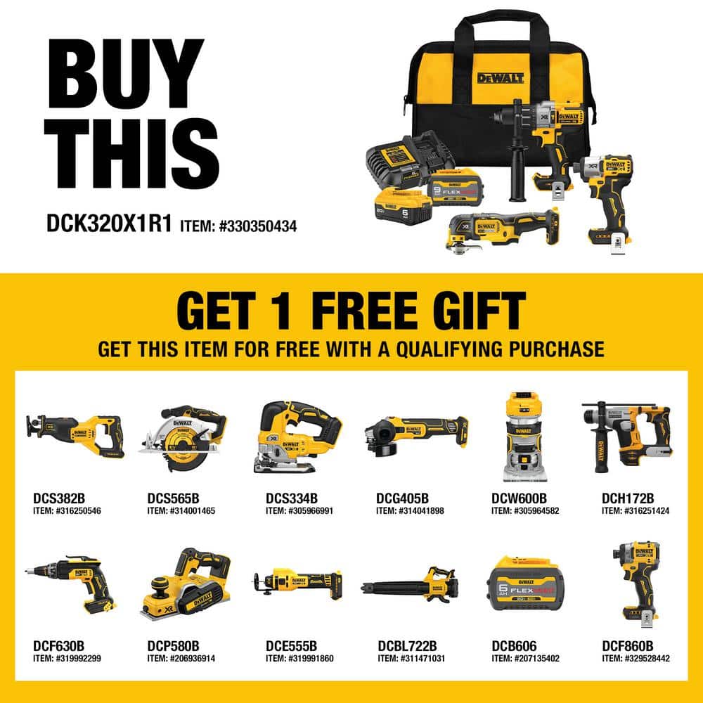 DEWALT 20-Volt Lithium-Ion Cordless 3-Tool Combo Kit with FLEXVOLT