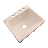 Kensington Drop-In Acrylic 25 in. 4-Hole Single Bowl Utility Sink in White - Super Arbor