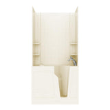 Rampart 3.9 ft. Walk-in Whirlpool and Air Bathtub with 4 in. Tile Easy Up Adhesive Wall Surround in White - Super Arbor