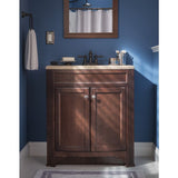 Style Selections Delyse 30.75-in Auburn Single Sink Bathroom Vanity with Cappuccino Solid Surface Top