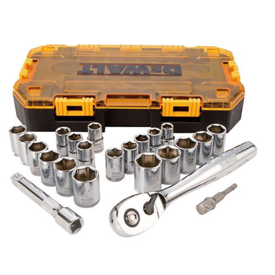 1/2 in. Drive Combination Socket Set with Case (23-Piece) - Super Arbor