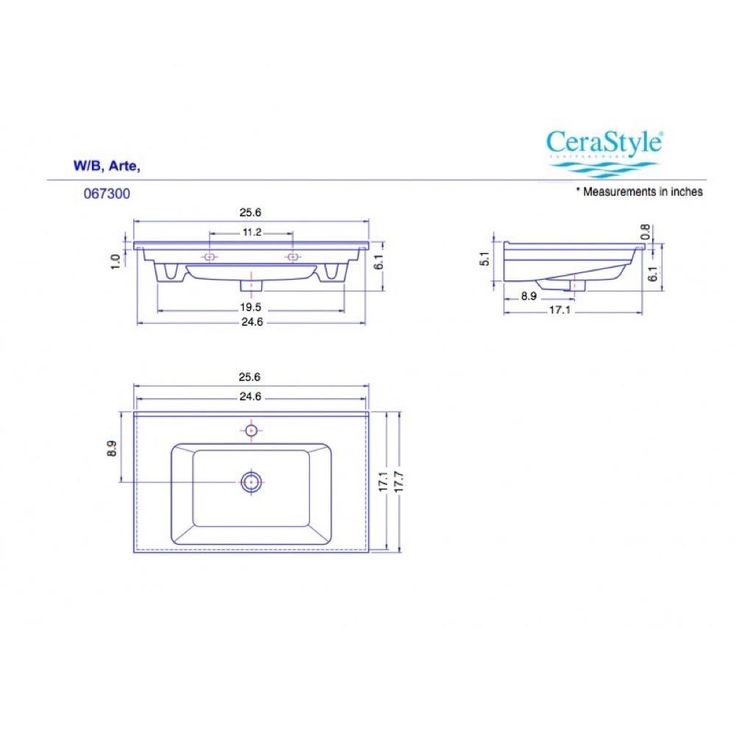 Nameeks Arte Wall Mounted Bathroom Sink in White