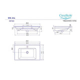 Nameeks Arte Wall Mounted Bathroom Sink in White