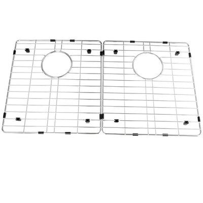 Farmhouse Apron Front Undermount 16-Gauge Stainless Steel 33 in. 50/50 Double Bowl Kitchen Sink with Grid Set and Drains