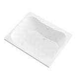 Rhode 5 ft. Acrylic Center Drain Rectangular Drop-in Non-Whirlpool Bathtub in White - Super Arbor