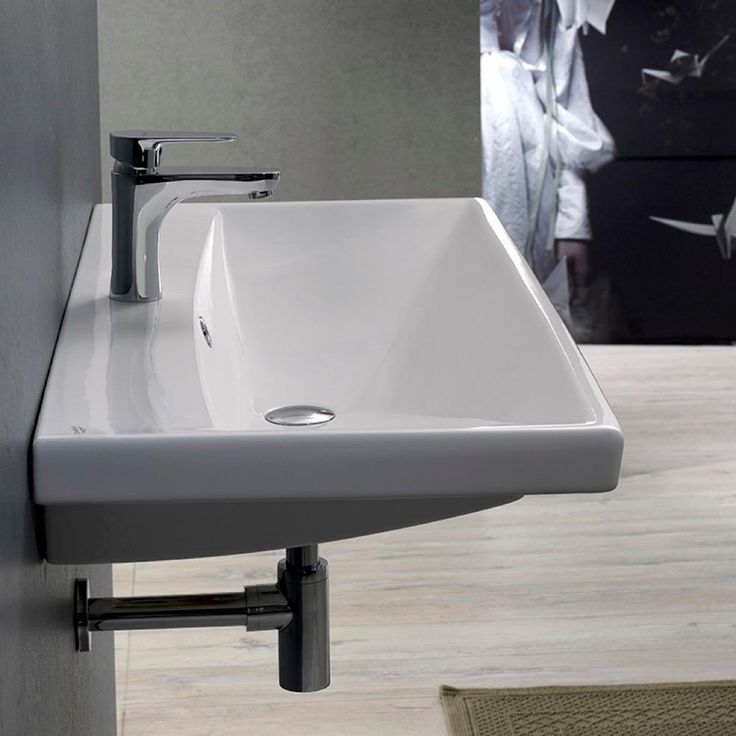 Nameeks Elite Wall Mounted Bathroom Sink in White