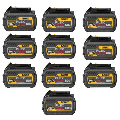 FLEXVOLT 20V/60V MAX Lithium-Ion 6.0Ah Battery (10 Pack)