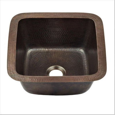 Pollock All-in-One Undermount Copper 12 in. 0-Hole Single Bowl Kitchen Sink with Pfister Faucet and Drain