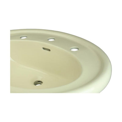 RENOVATORS SUPPLY MANUFACTURING Philadelphia 26 in. Pedestal Sink with Oval-Shaped Vessel China Gloss in Biscuit