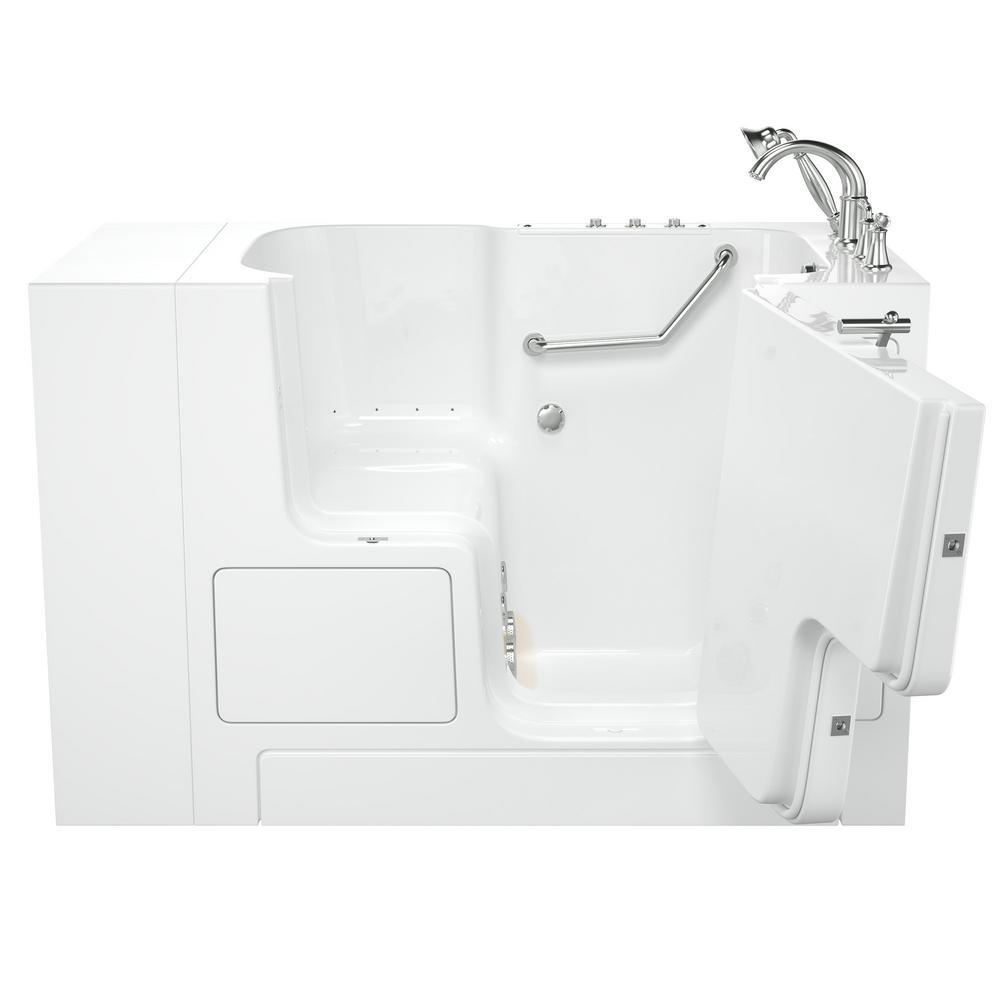 Gelcoat Value Series 52 in. x 32 in. Right Hand Walk-In Whirlpool and Air Bathtub with Outward Opening Door in White - Super Arbor