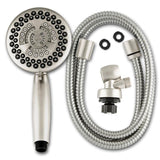 9-Spray 4.5 in. Single Wall Mount Low Flow Handheld Adjustable Shower Head in Brushed Nickel