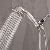 9-Spray 4.5 in. Single Wall Mount Low Flow Handheld Adjustable Shower Head in Brushed Nickel