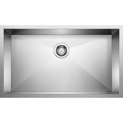 PRECISION R0 Undermount Stainless Steel 32 in. Single Bowl Kitchen Sink