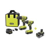 18-Volt ONE+ Lithium-Ion Cordless 6-Tool Combo Kit with (2) Batteries, Charger, and Bag - Super Arbor