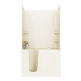 Rampart 3.9 ft. Walk-in Whirlpool and Air Bathtub with 4 in. Tile Easy Up Adhesive Wall Surround in White - Super Arbor