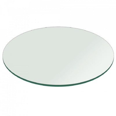 14 in. Clear Round Glass Table Top, 3/8 in. Thickness Tempered Flat Edge Polished - Super Arbor