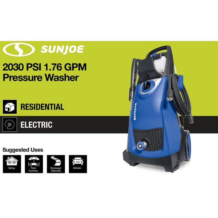 Sun Joe 2030 MAX PSI 1.76 GPM 14.5 Amp Electric Pressure Washer