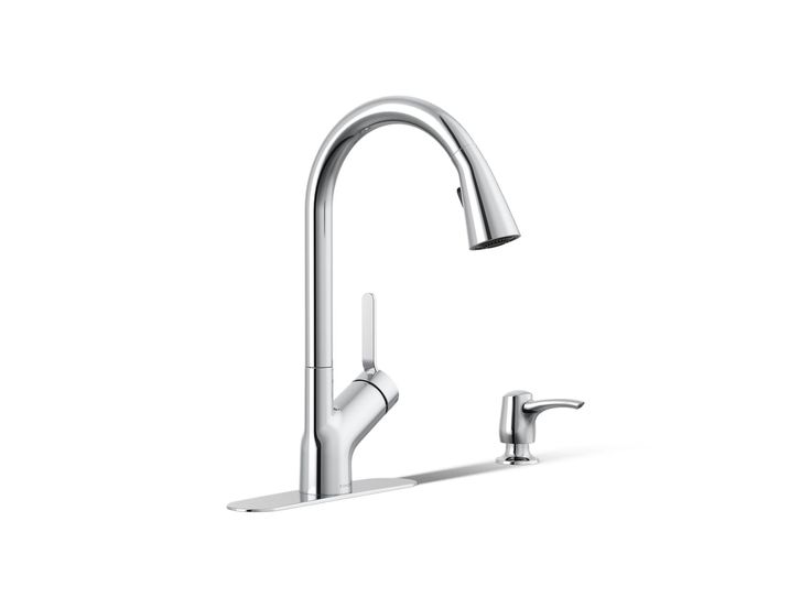 A single green leaf against a white background.