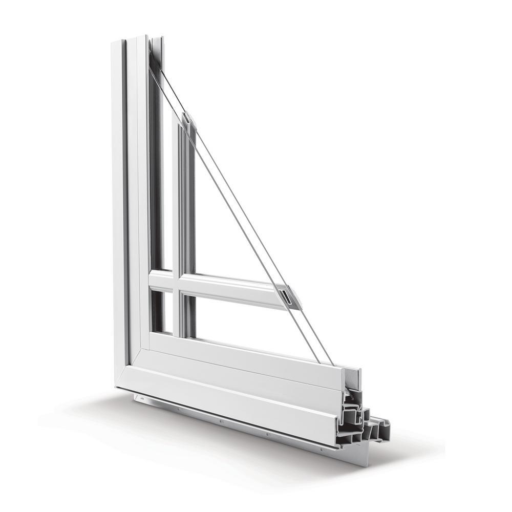 " 36 in. x 80 in. 6 Lite Craftsman Primed Steel Prehung Left-Hand Inswing Front Door w/Brickmould and Shelf"