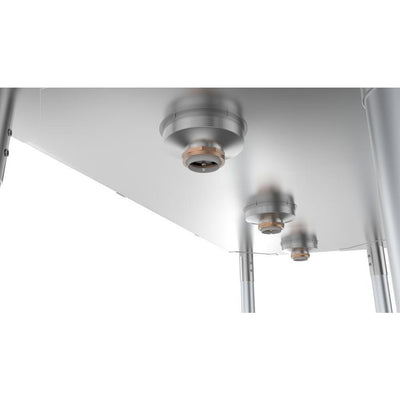 Freestanding Stainless Steel 51 in. 2-Hole Triple Bowl Commercial Kitchen Sink Right Drainboard